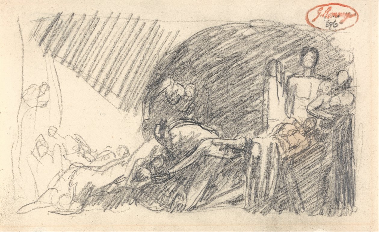 Howard op bezoek in de gevangenis door George Romney