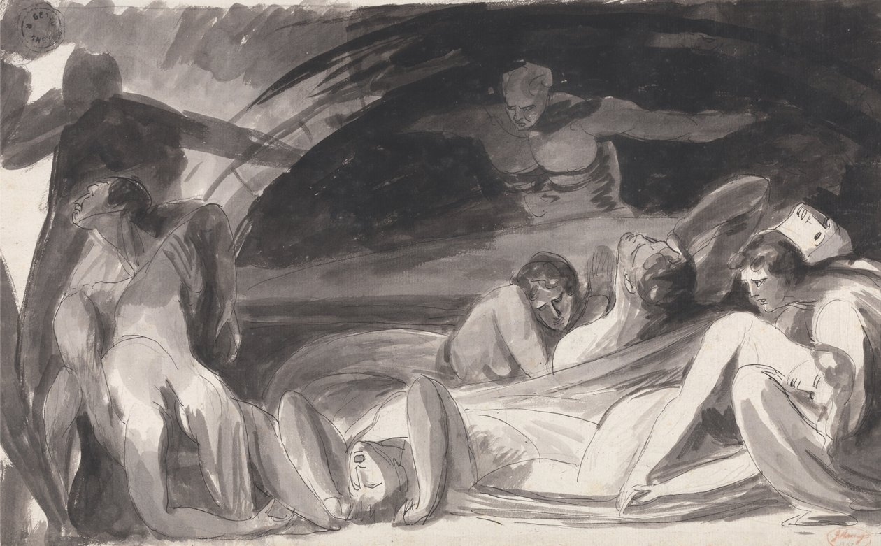 Howard op bezoek in de gevangenis door George Romney