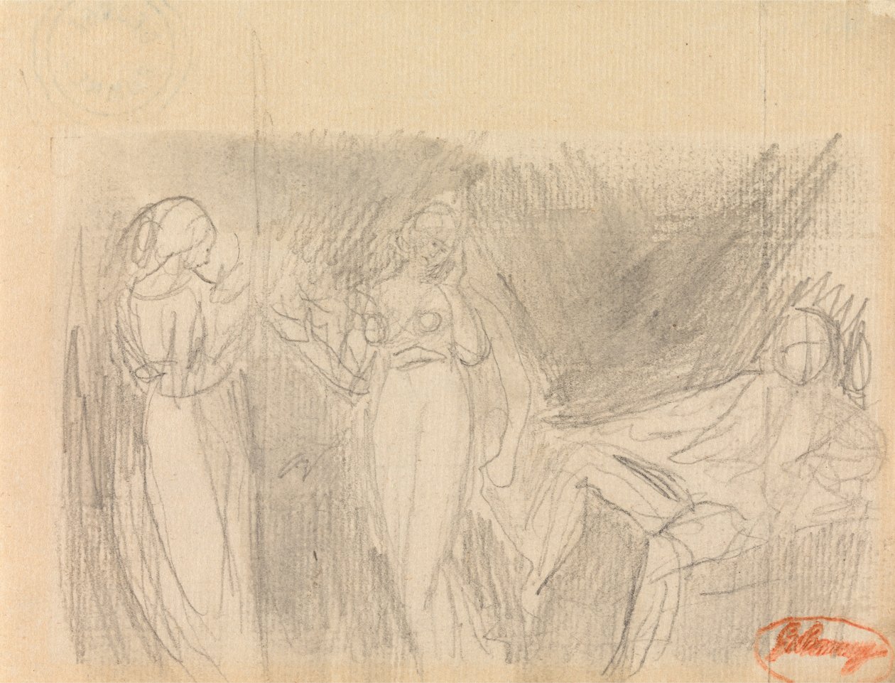 Dames in de wachtkamer door George Romney