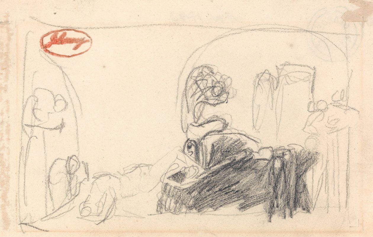 Gevangenisscène door George Romney