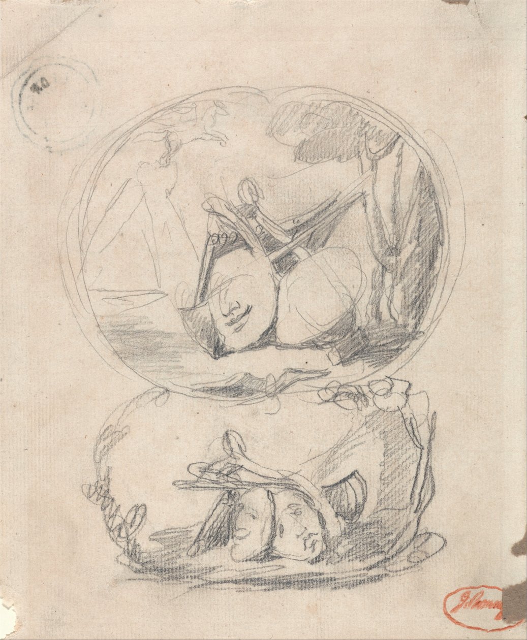 Richard Cumberland Frontispice door George Romney
