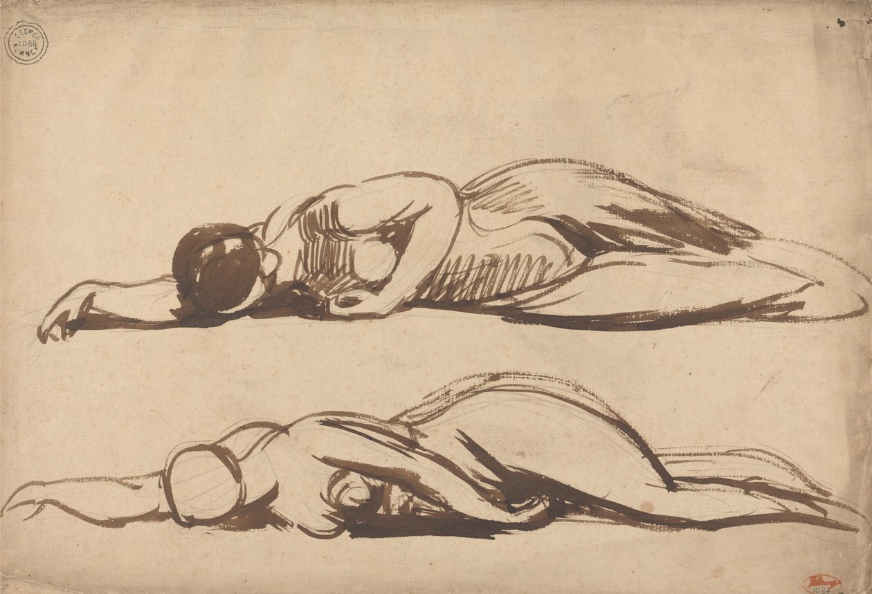 Schetsen van een verzakte vrouw door George Romney