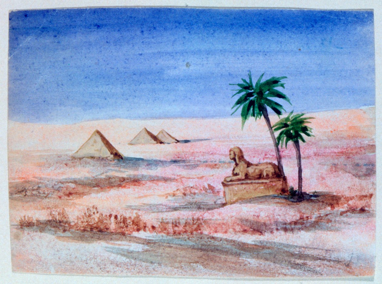 Sfinx en piramides, Gizeh I door George Sand