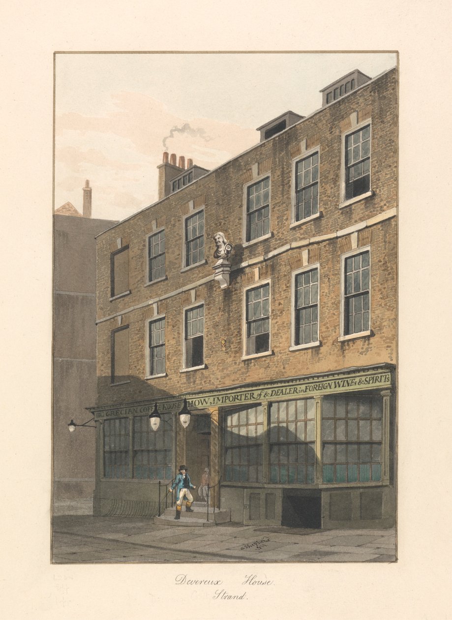 Devereux House, de Strand, Londen door George Shepheard