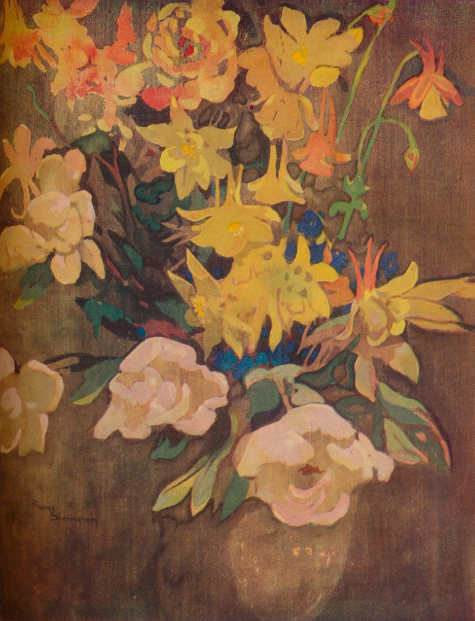 Amber bloemen, 20e eeuw door George Sheringham