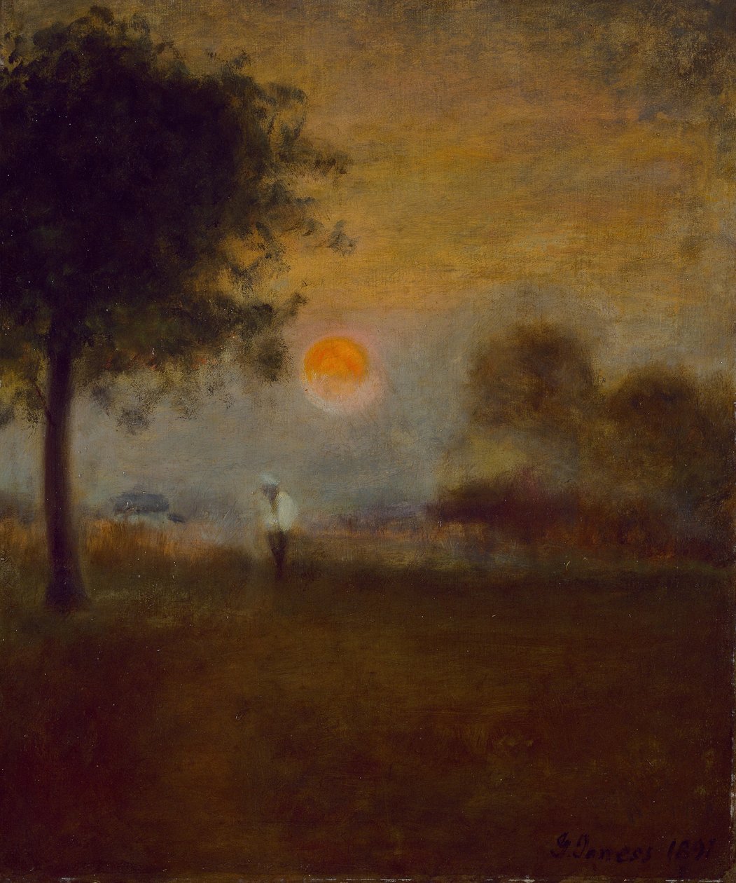 Maanopkomst, 1891 door George Snr. Inness