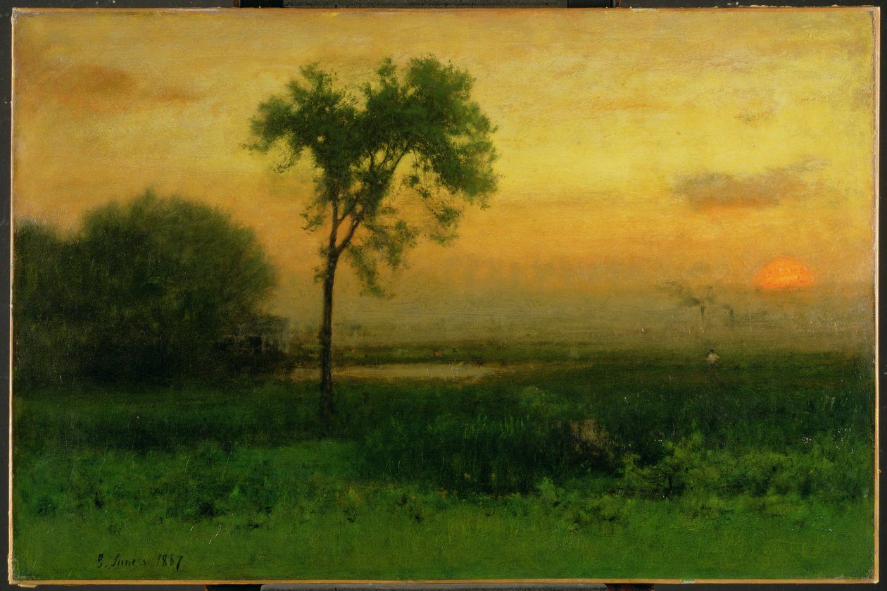Zonsopgang, 1887 door George Snr. Inness