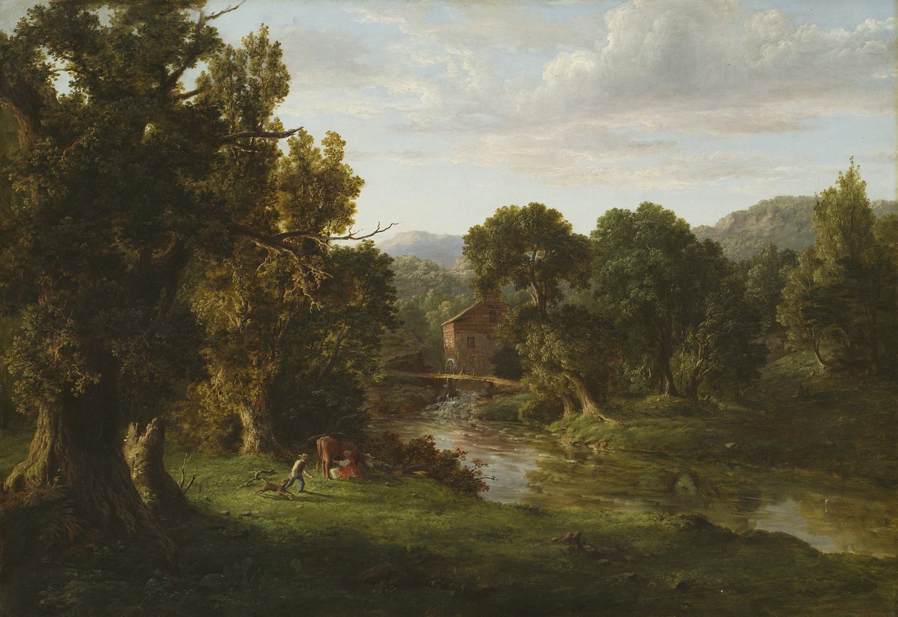 De oude molen door George Snr. Inness
