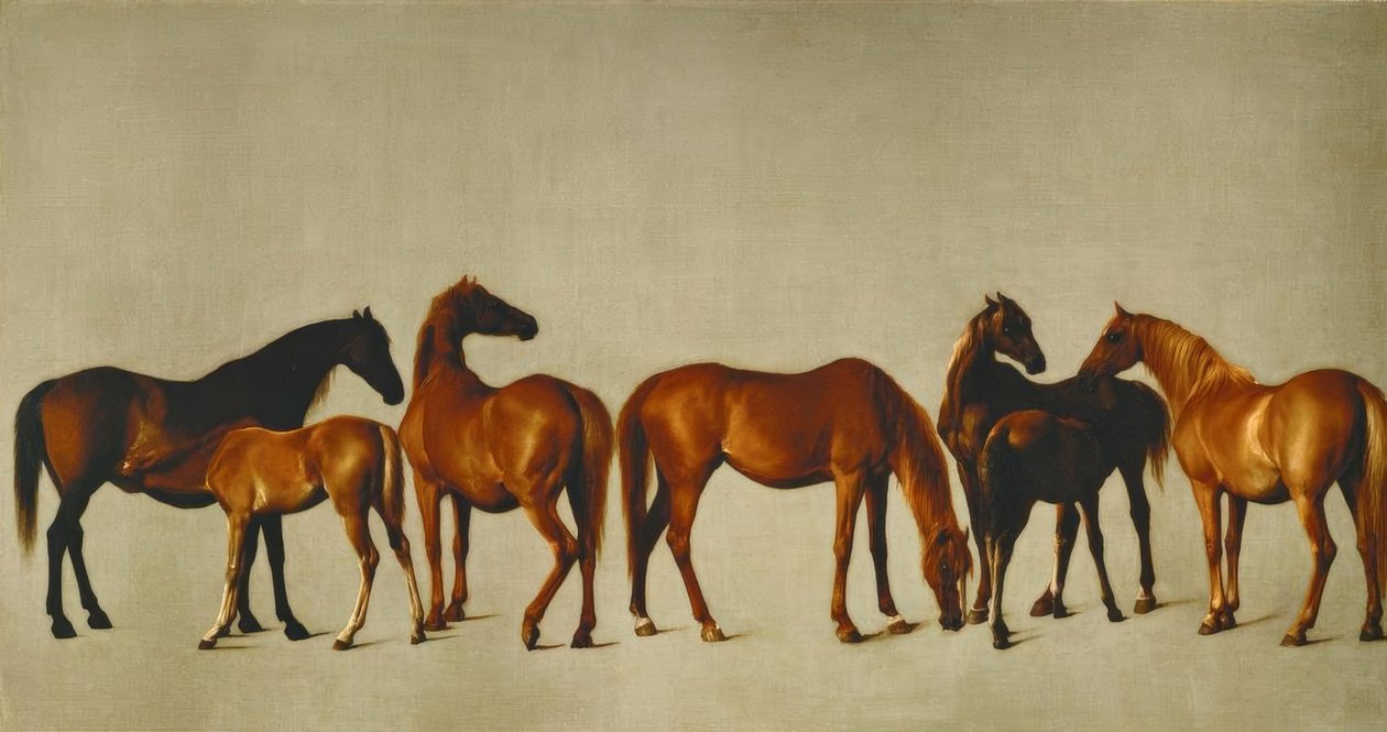 Merries met veulens door George Stubbs