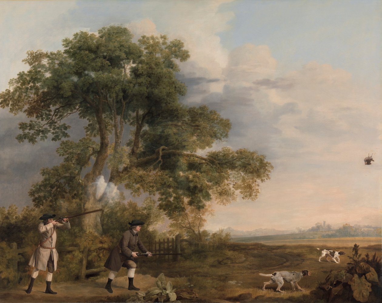 Twee heren aan het jagen door George Stubbs