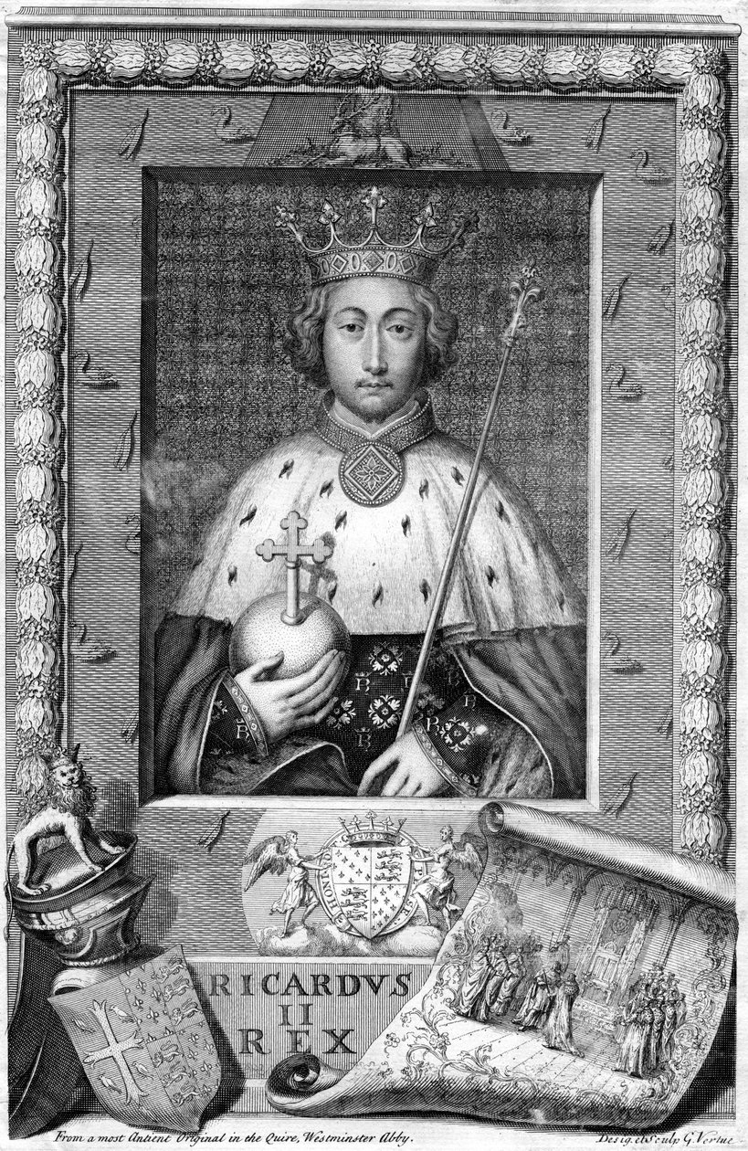 Richard II, koning van Engeland door George Vertue