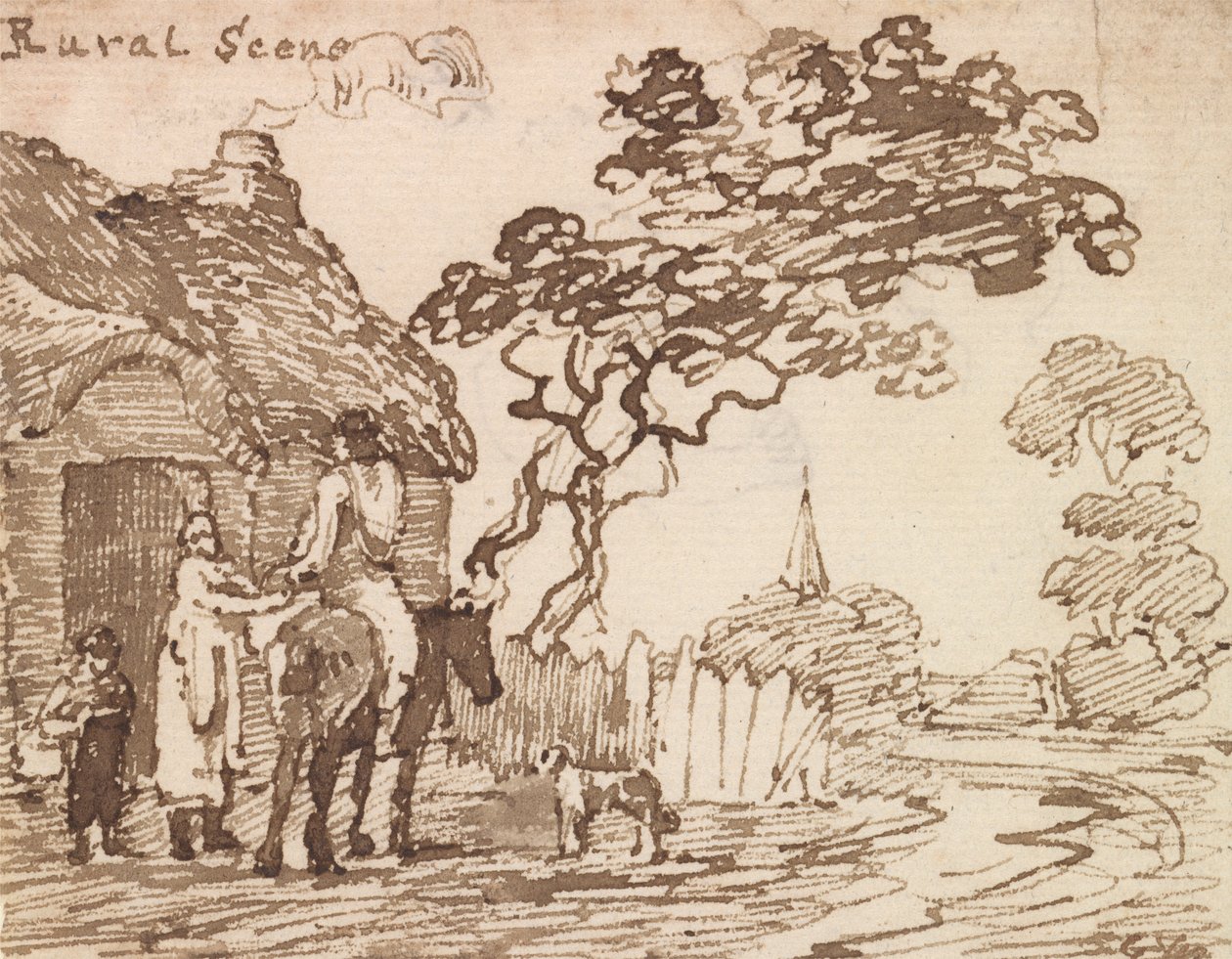 Landelijk tafereel door George Walker