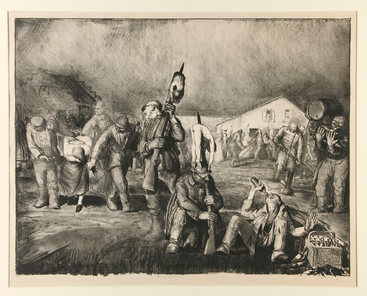 Baccanale (eerste steen) door George Wesley Bellows