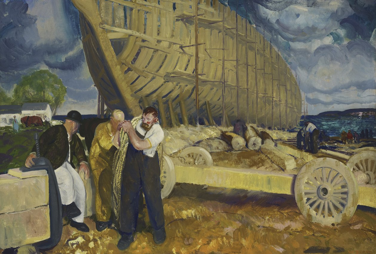 Scheepsbouwers door George Wesley Bellows