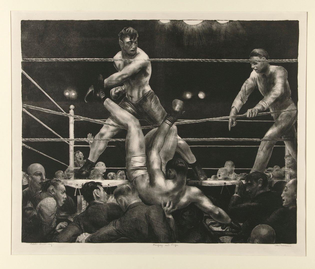 Dempsey en Firpo door George Wesley Bellows