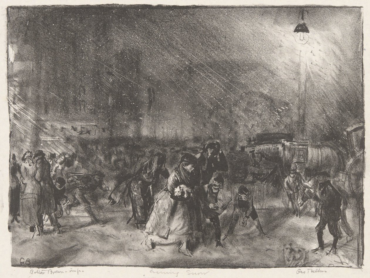 Avondsneeuw door George Wesley Bellows
