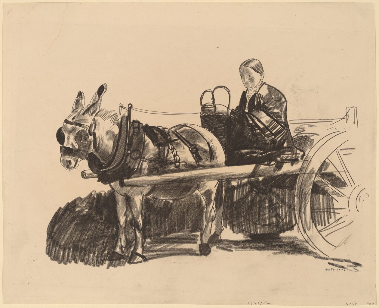 De Ezelkar door George Wesley Bellows
