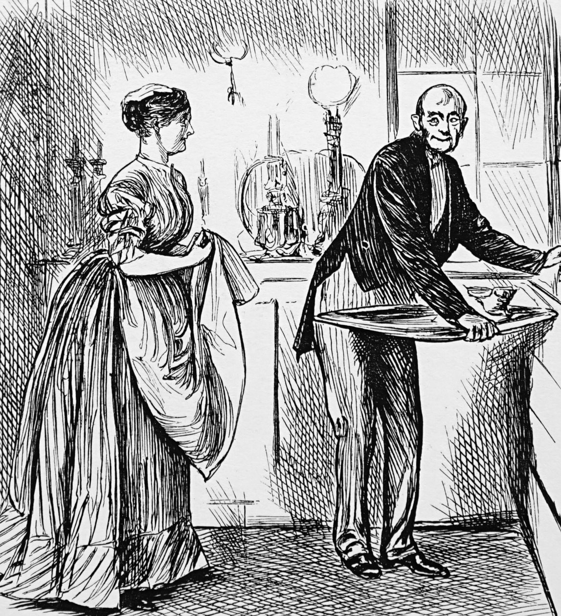 Een kok en butler door George du Maurier