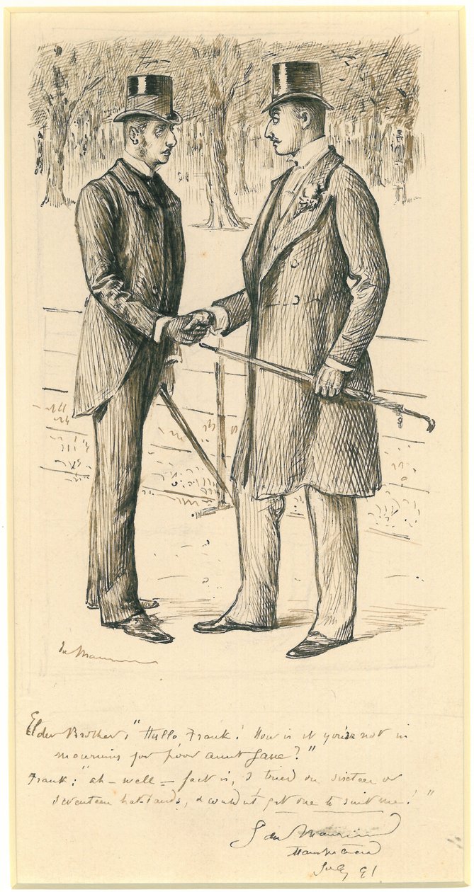 Hallo Frank!, 1891 door George du Maurier
