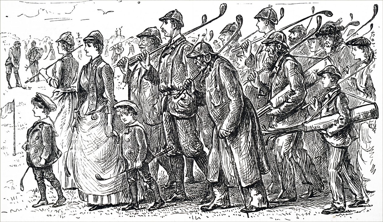 De groeiende populariteit van golf door George du Maurier