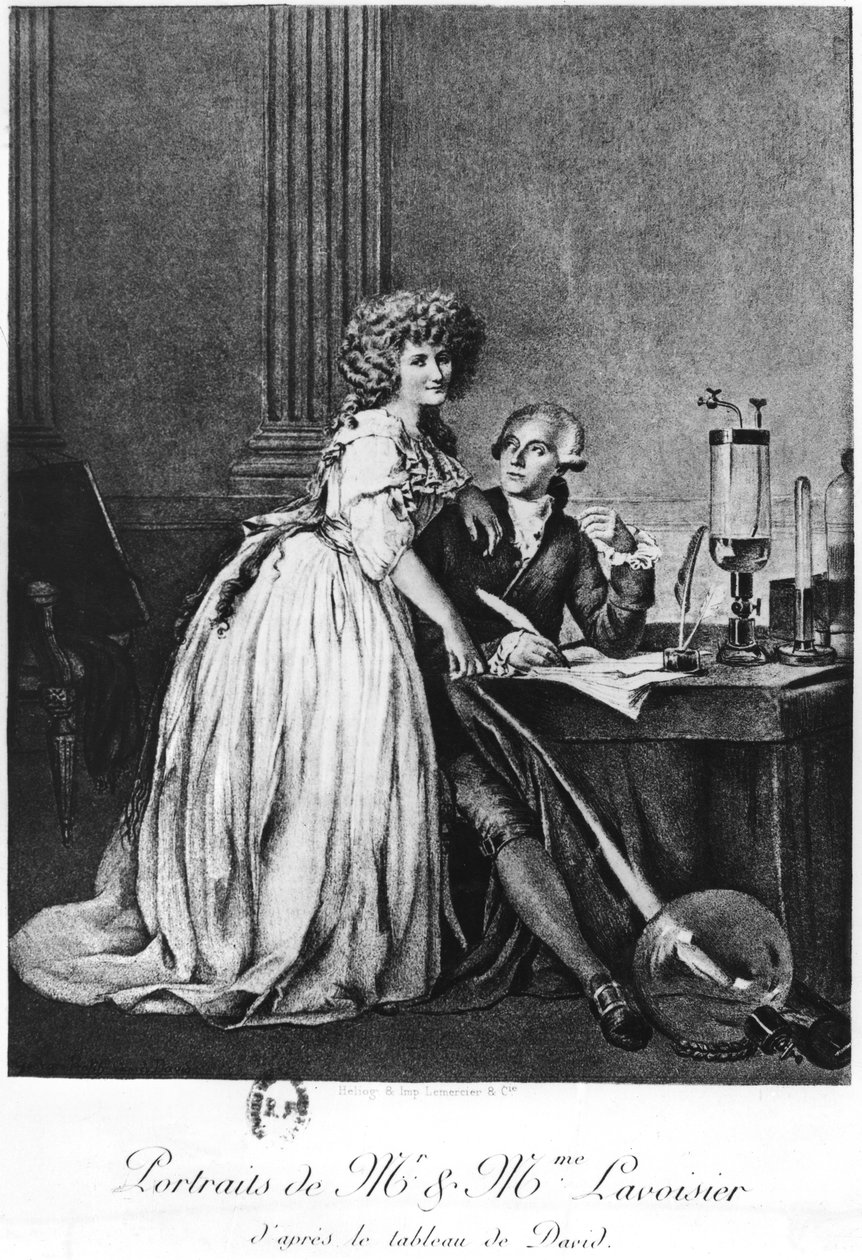 Antoine Laurent Lavoisier en zijn vrouw Marie Anne Paulze door Georges Ernest Profit