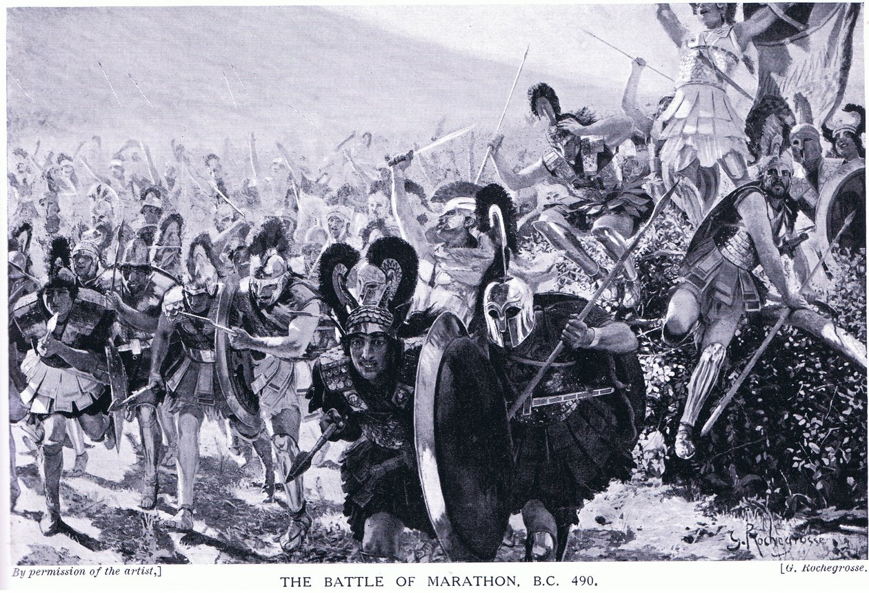 De Slag bij Marathon 490 v.Chr. door Georges Marie Rochegrosse