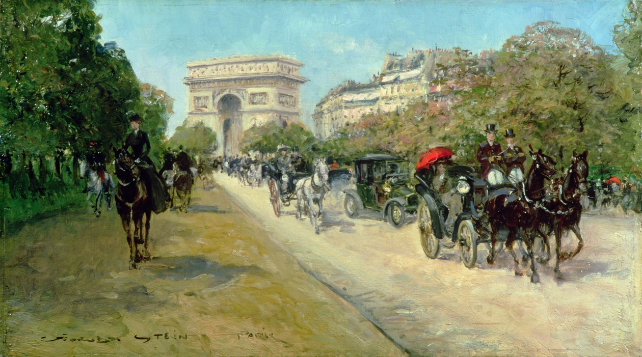 Boulevard in Parijs door Georges Stein