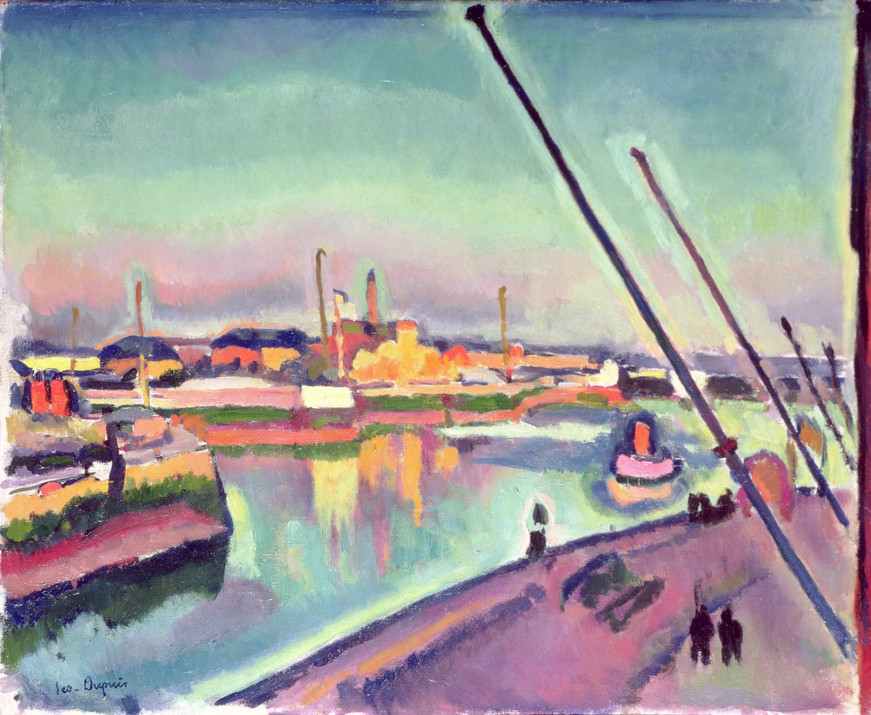 Quai Notre-Dame, Le Havre, 1908 door Georges Dupuis
