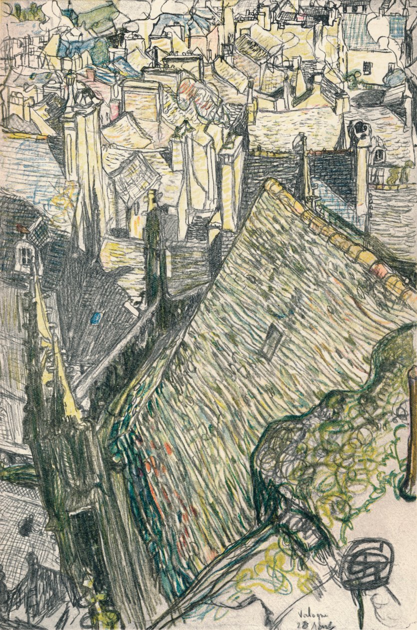 Vue De Valogne, ca. 1911 door Georges Dupuis