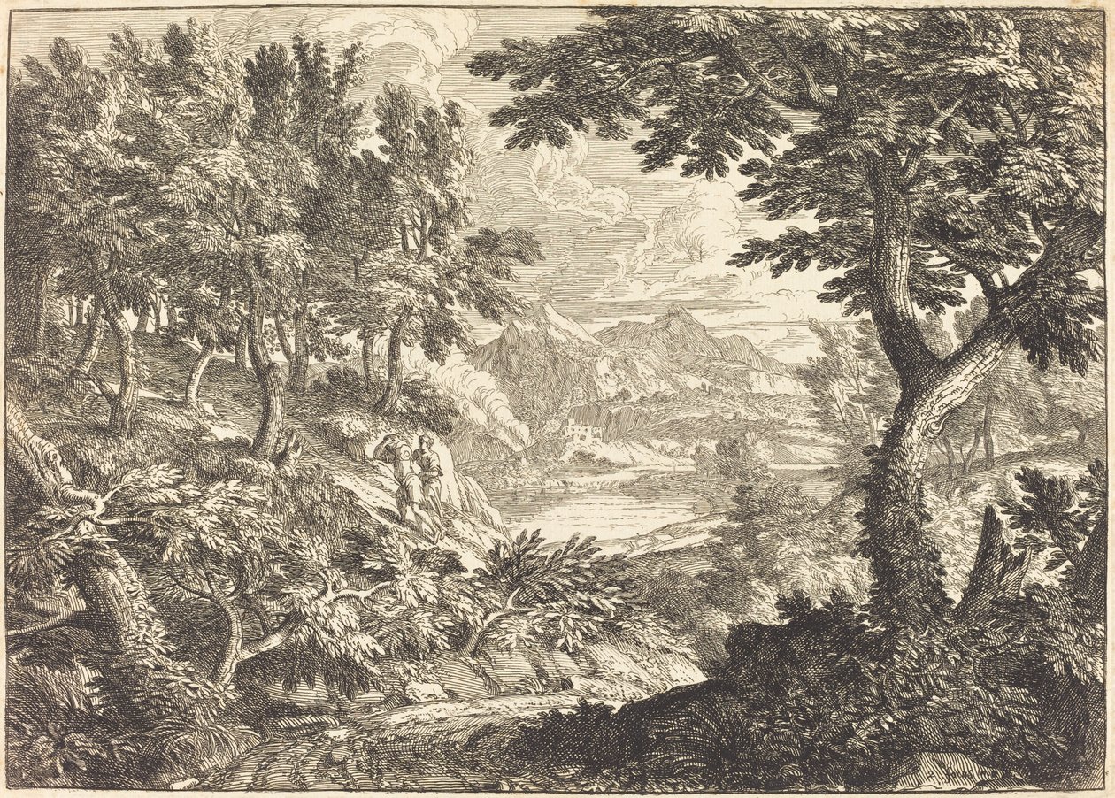 Landschap met reizigers door Georges Focus