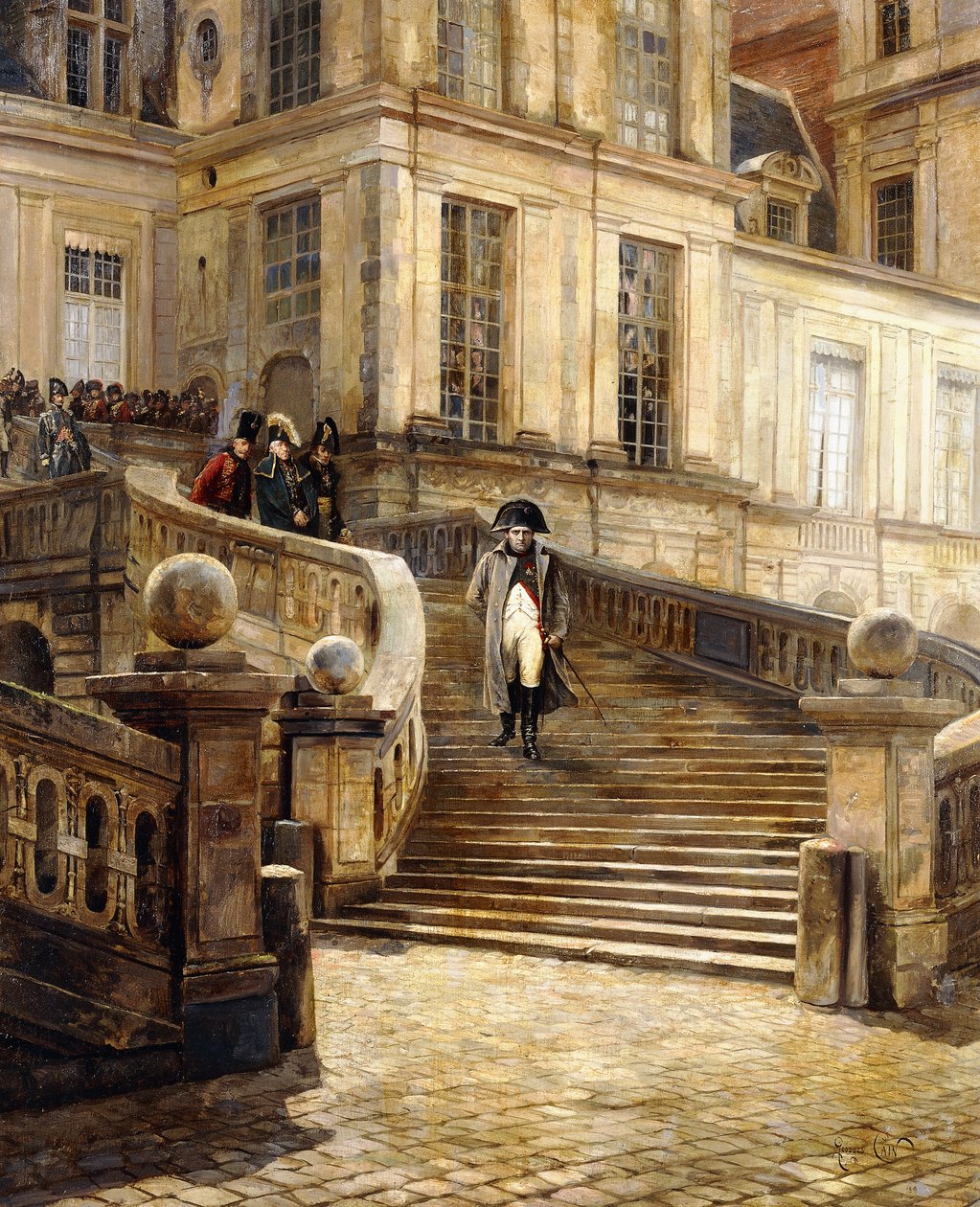 Napoleons abdicatie door Georges Jules Auguste Cain