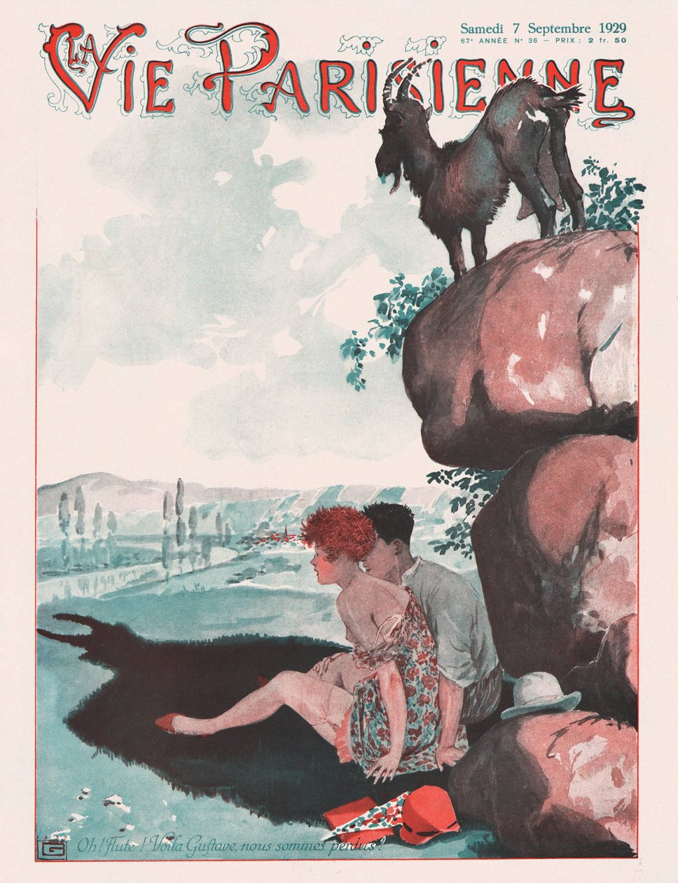 La Vie Parisienne Magazine Cover, 1929 door Georges Leonnec