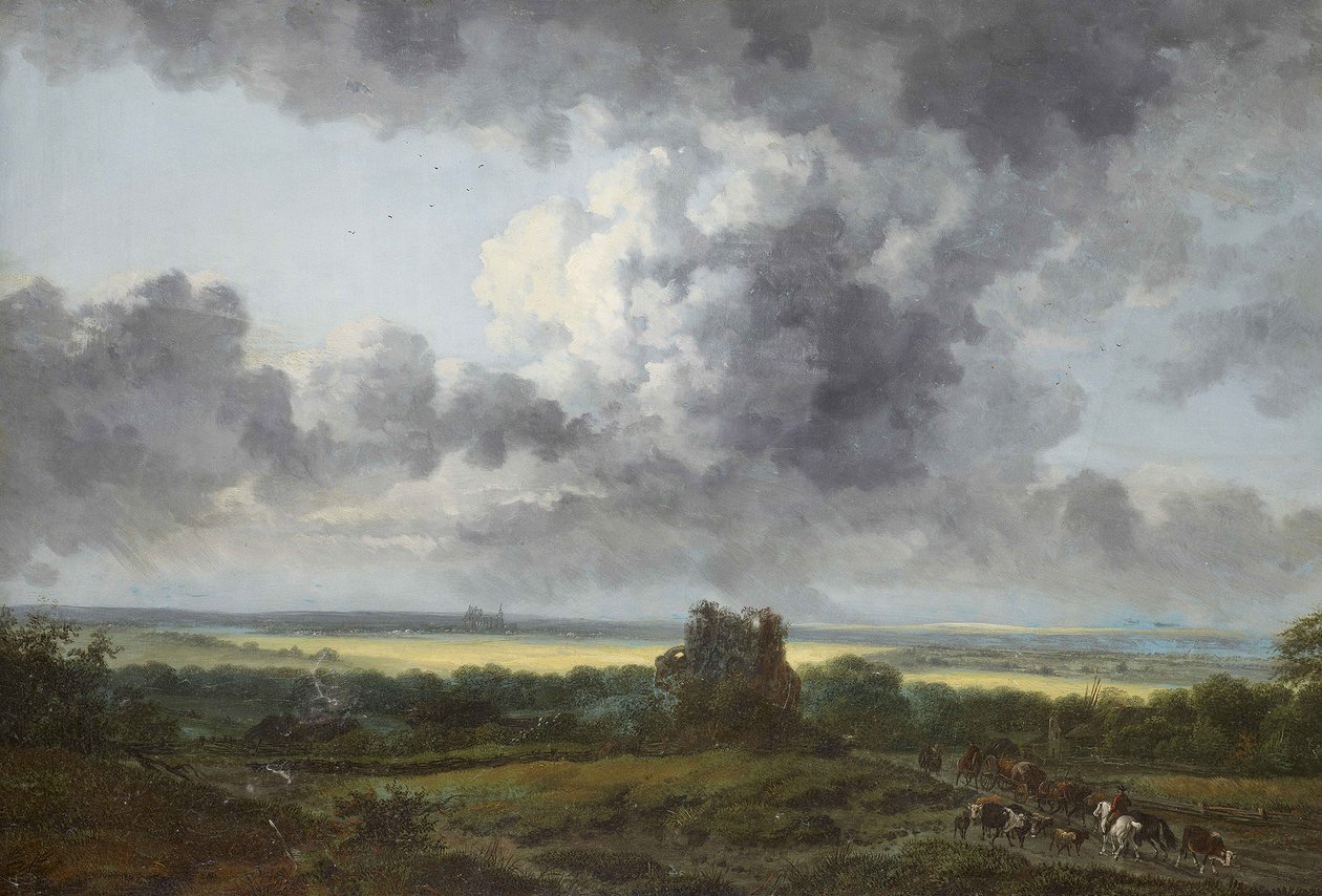 Frans: Paysage, omgeving van Chartres door Georges Michel