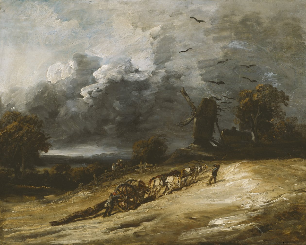 De storm, 1814-30 door Georges Michel