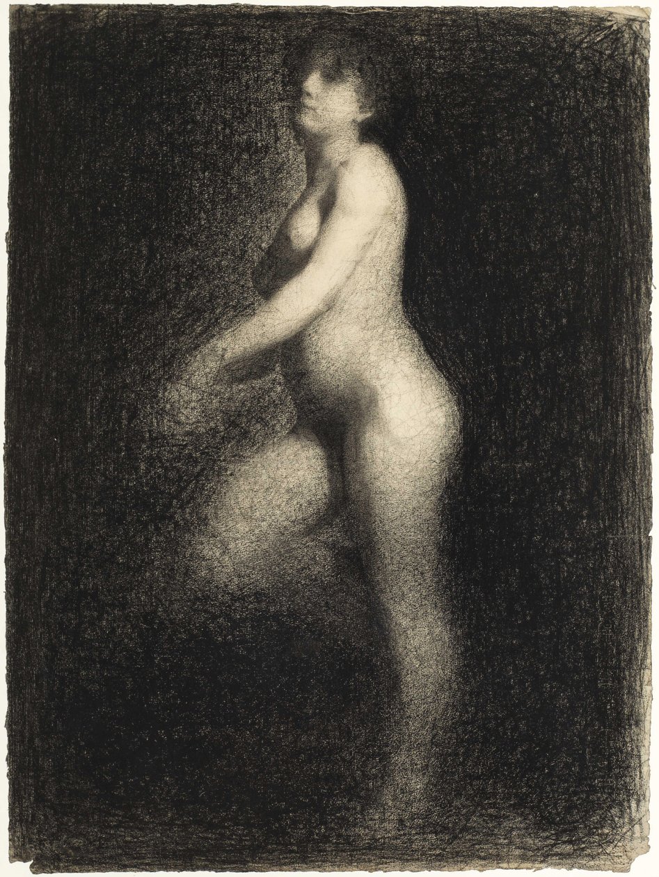 Naakt, ca 1881-1882 door Georges Pierre Seurat