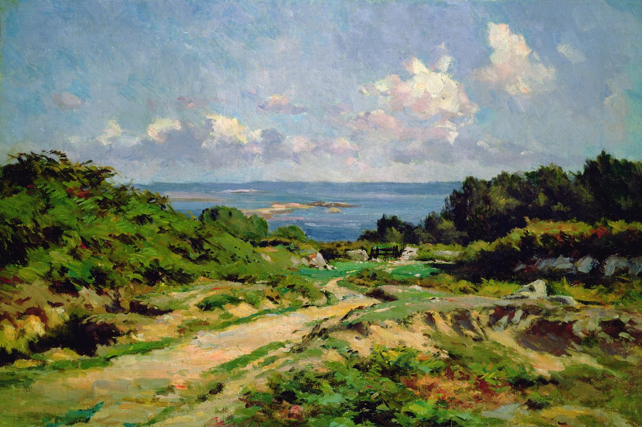 Uitzicht op de Zee, Morbihan door Georges Serrier