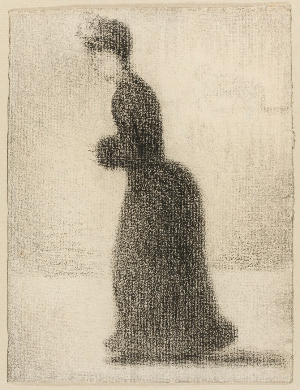 Vrouw met een Mof door Georges Seurat