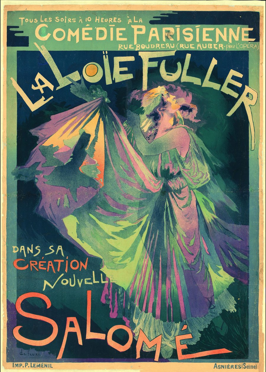 Loïe Fuller als Salomé door Georges de . Feure