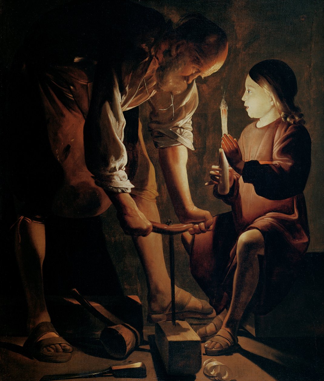 Sint Jozef, de timmerman door Georges de La Tour