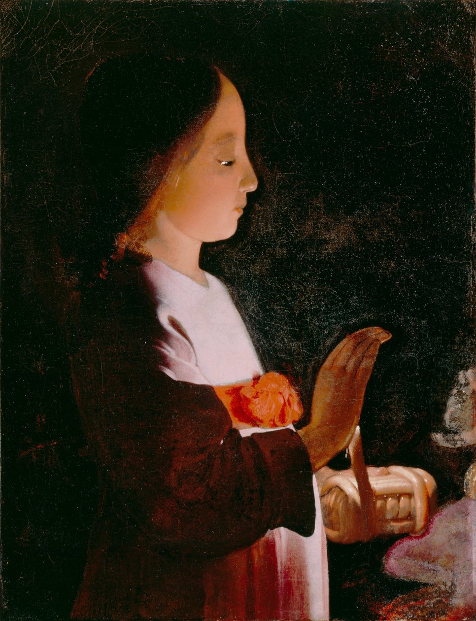 Jonge maagd Maria door Georges de La Tour