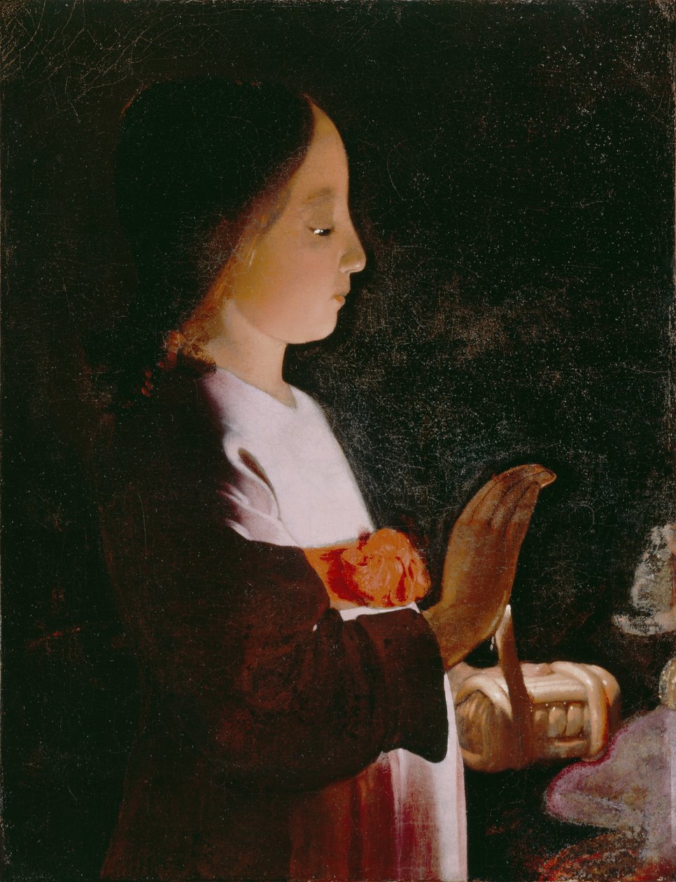 Jonge Maagd Maria, ca. 1640 door Georges de La Tour