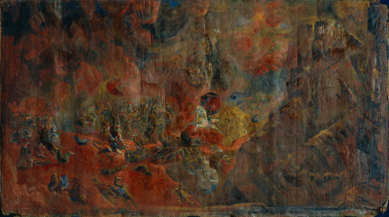 Slagveld, 1912 door Georgy Bogdanovich Yakulov