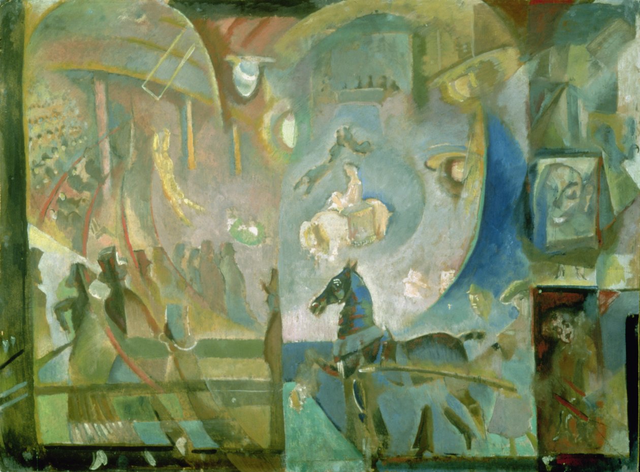 Het Circus, ca. 1910 door Georgij Bogdanovic Jakulov