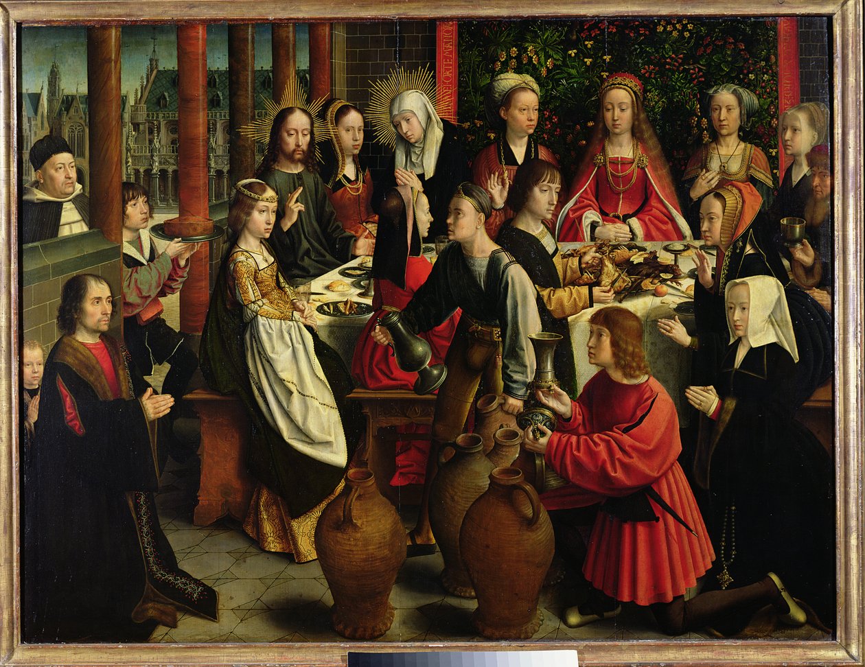 Het Bruiloftsfeest te Kana, ca.1500-03 door Gerard David