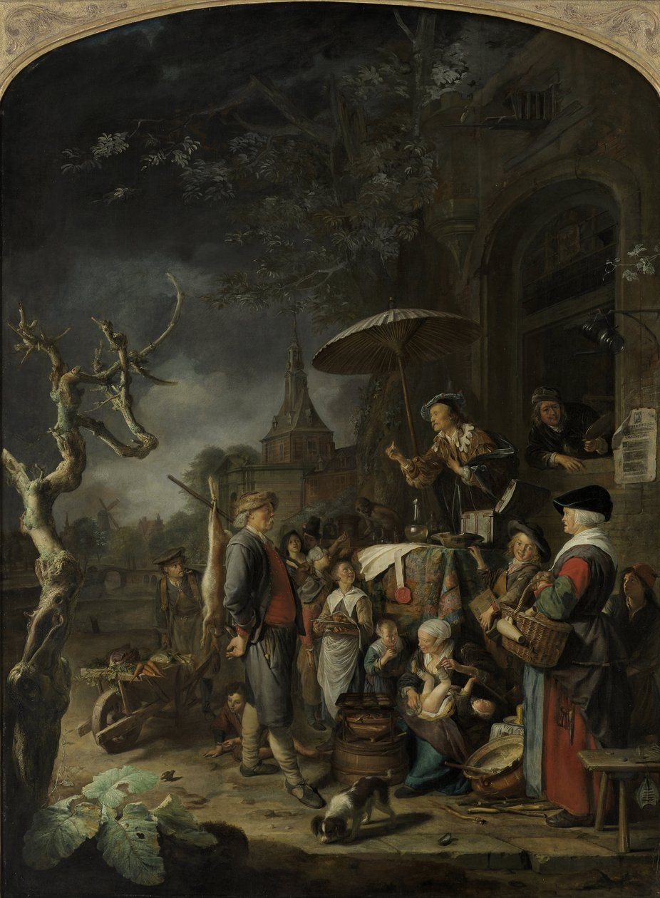 De kwakzalver door Gerrit Dou