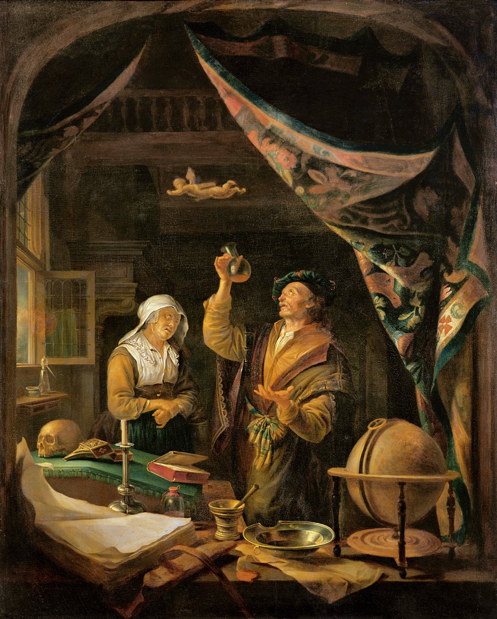 De Urinedokter door Gerrit Dou