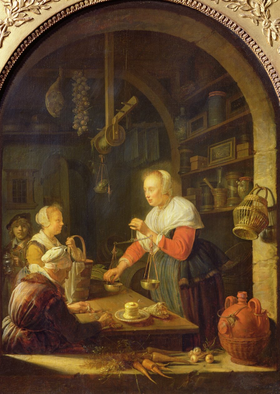 De Dorpskruidenier, 1647 door Gerrit Dou