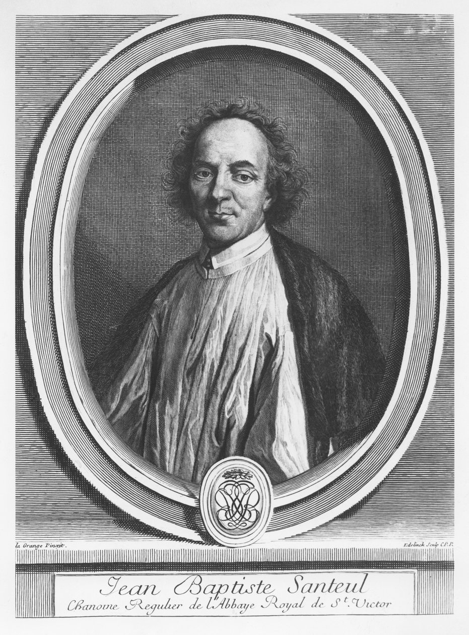Portret van Jean-Baptiste de Santeul door Gérard Edelinck