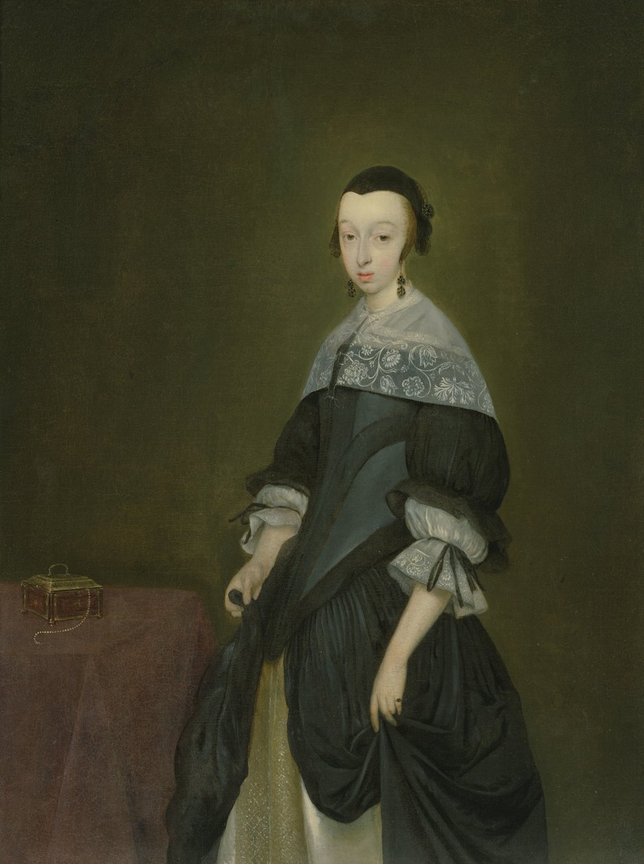 Portret van een dame, ca. 1667-8 door Gerard ter Borch