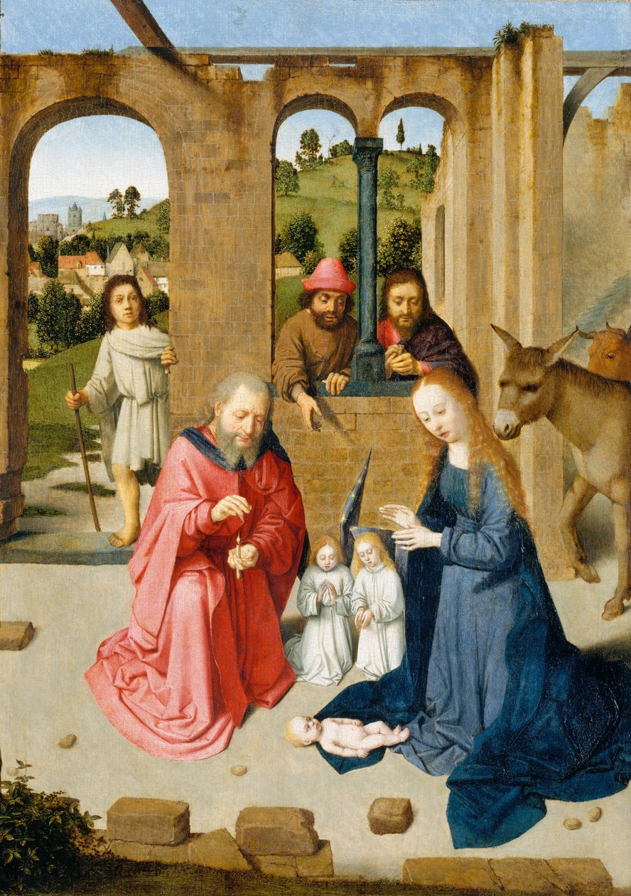 De geboorte, c.1482 door Gerard David